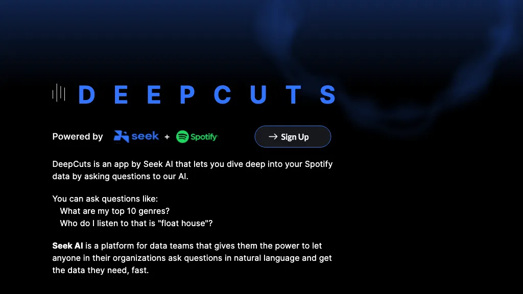 DeepCuts AI website