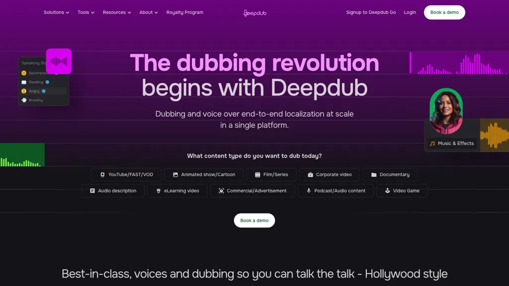 Deepdub website