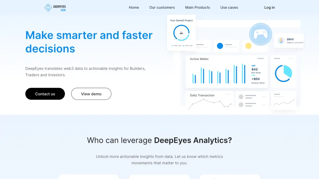 DeepEyes Analytics website
