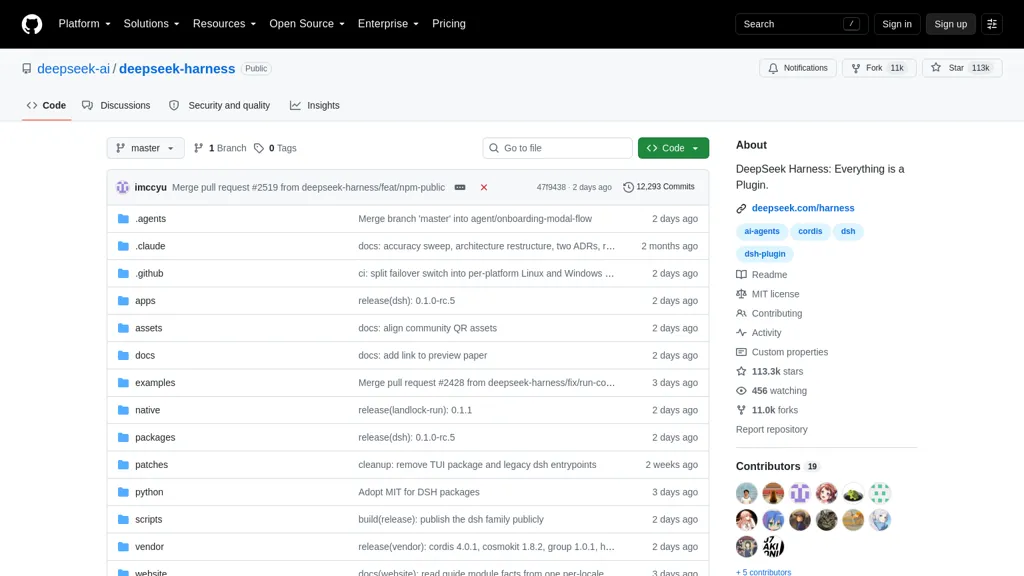 Deepseek harness screenshot