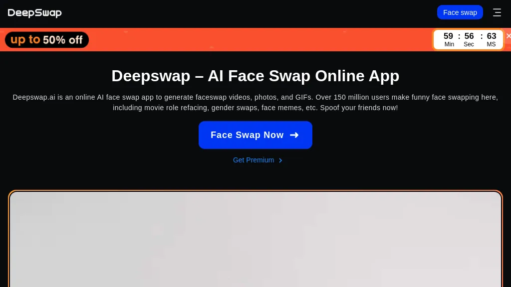 Deepswap.ai website