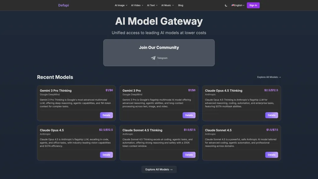 Defapi AI tool screenshot