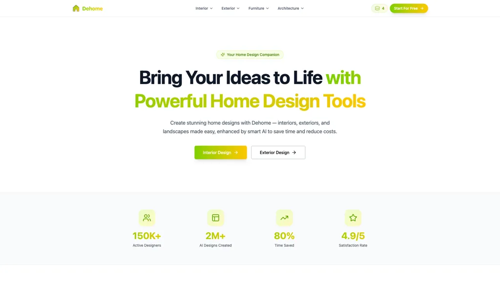 DeHome.ai AI tool screenshot