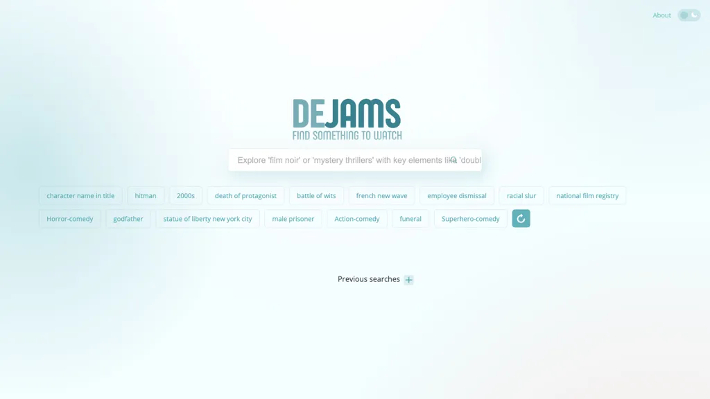 Dejams - Movies search engine website
