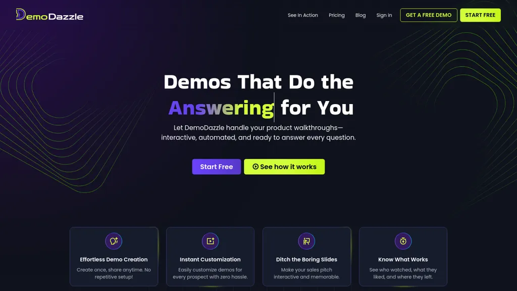 DemoDazzle website