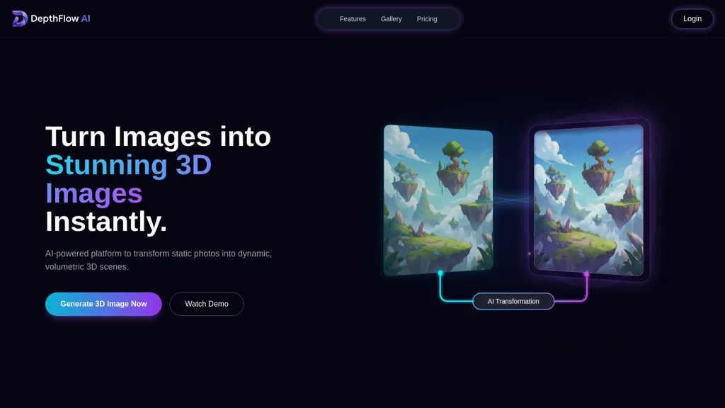 DepthFlow AI tool screenshot