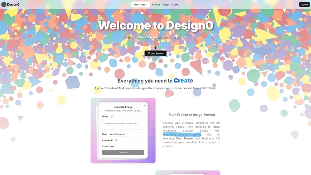 design0.ai AI tool screenshot