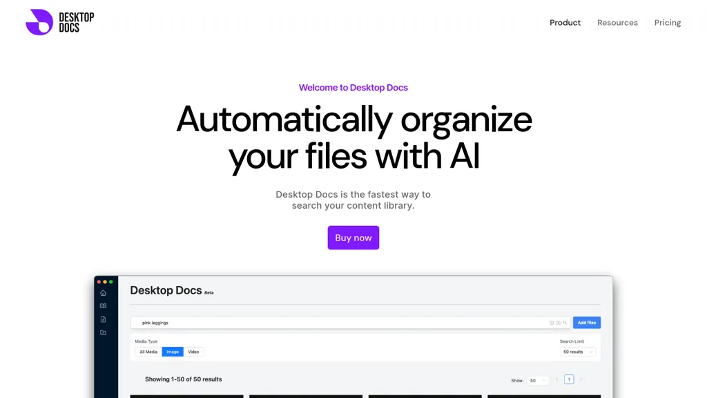 Desktop Docs website