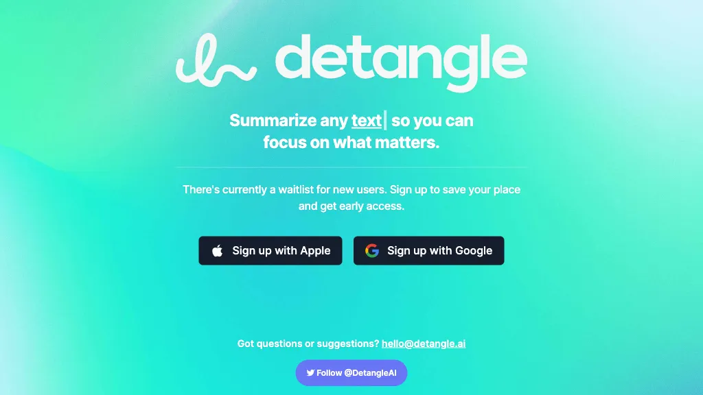 DetangleAI website