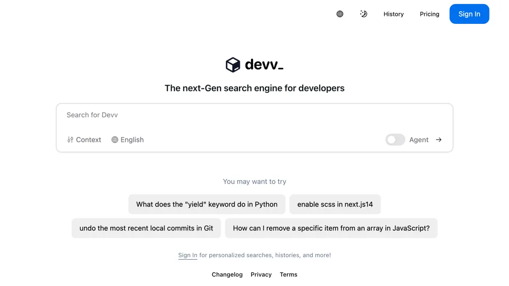 Devv website