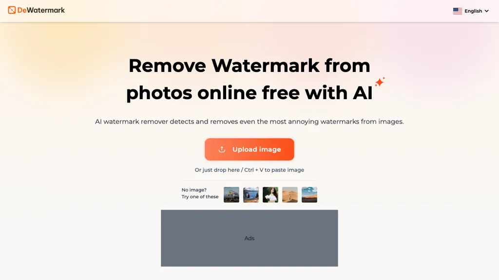 Dewatermark AI website