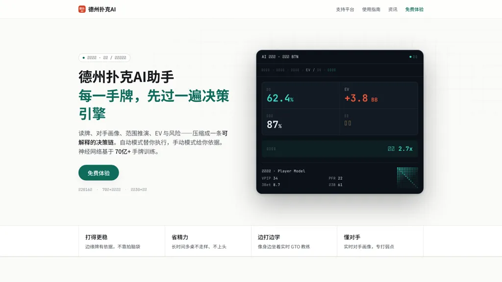 Dezhou Puke AI (德州扑克AI) screenshot