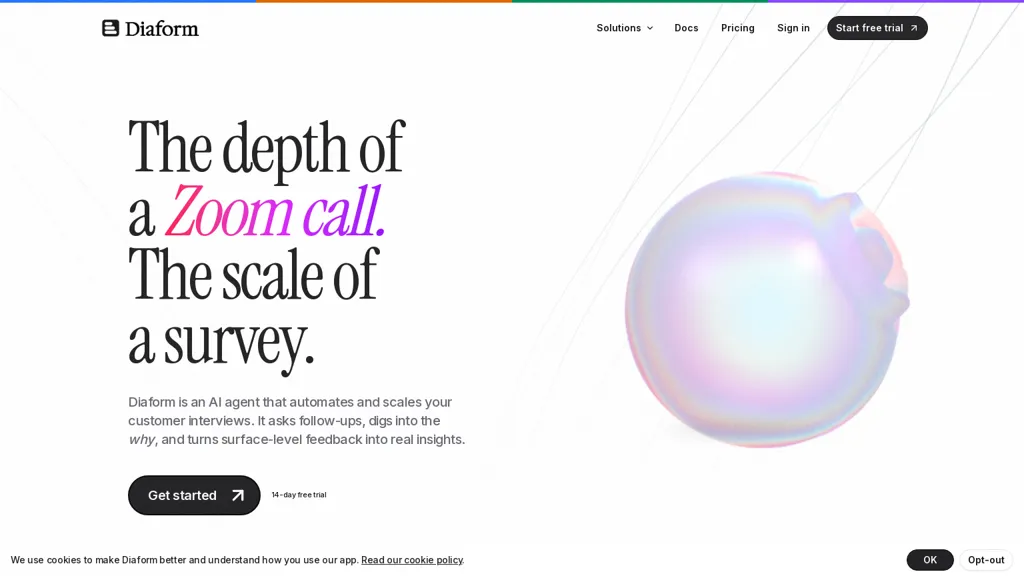 Diaform AI tool screenshot