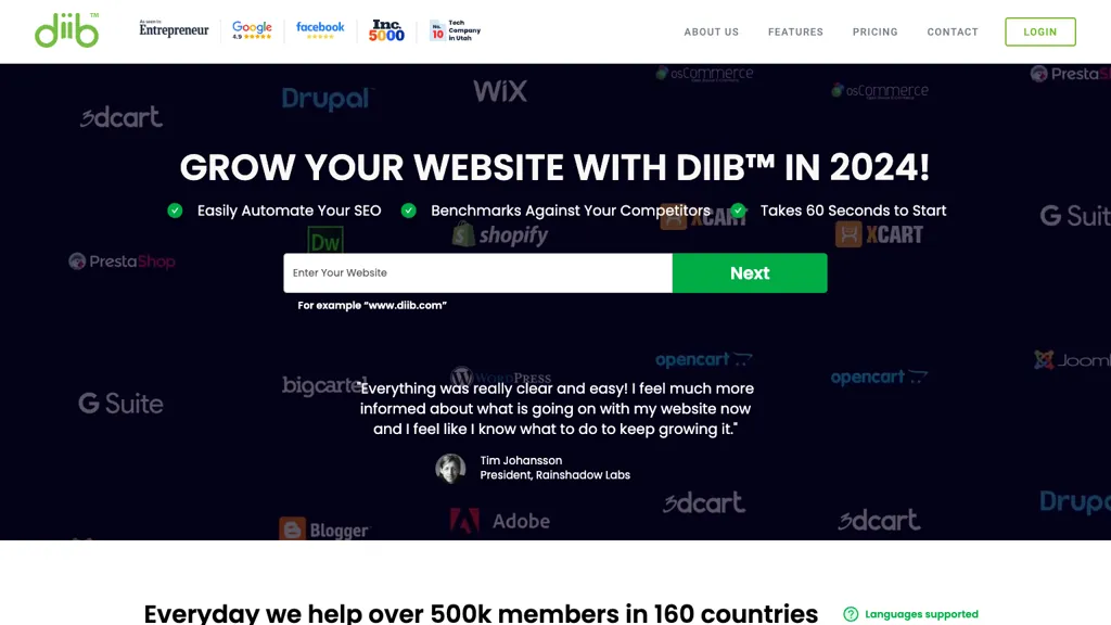 Diib website