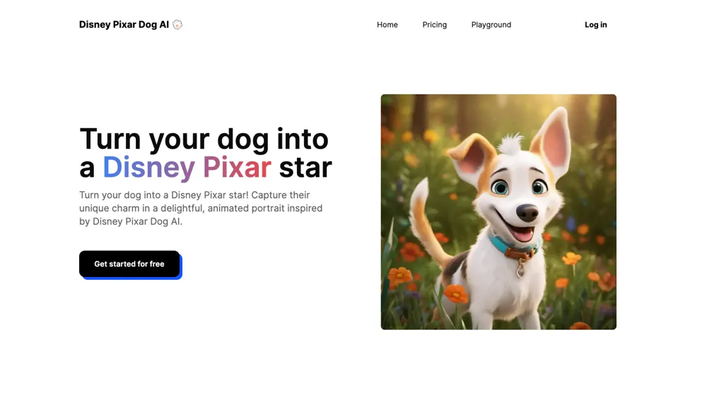 Disney Pixar Dog AI website