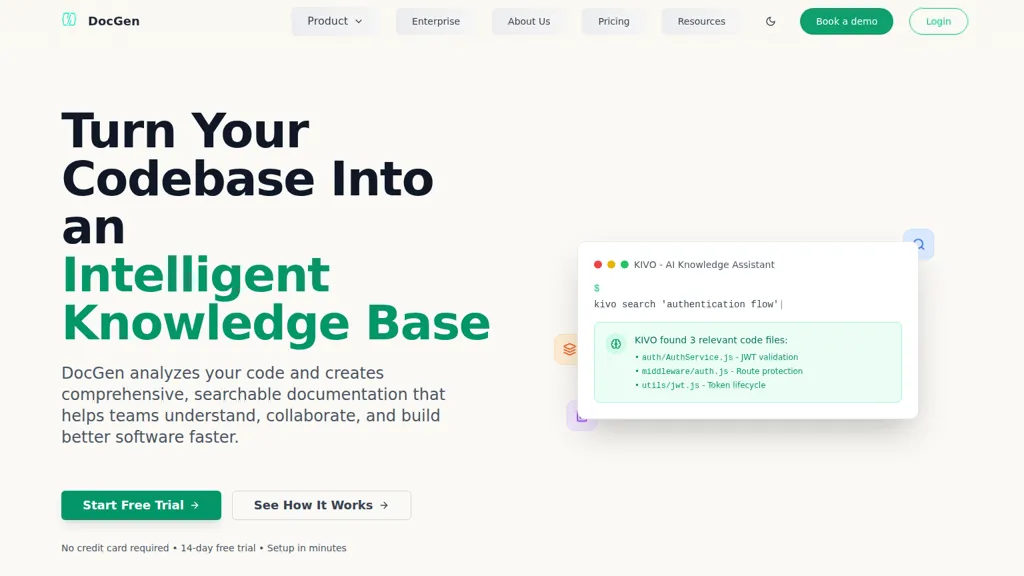 DocGen CLI AI tool screenshot