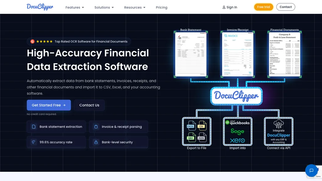 DocuClipper AI tool screenshot