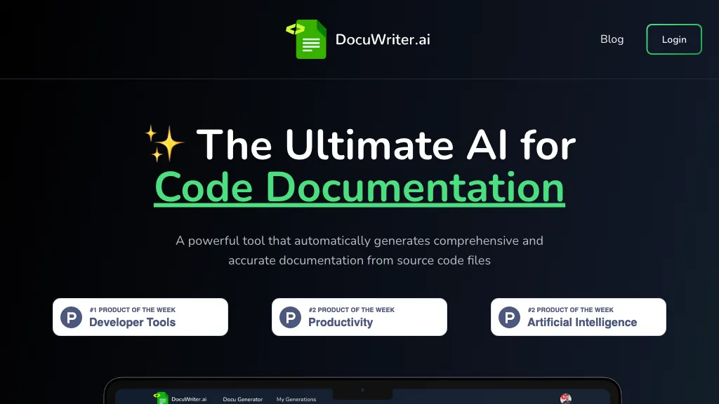 DocuWriter.ai website