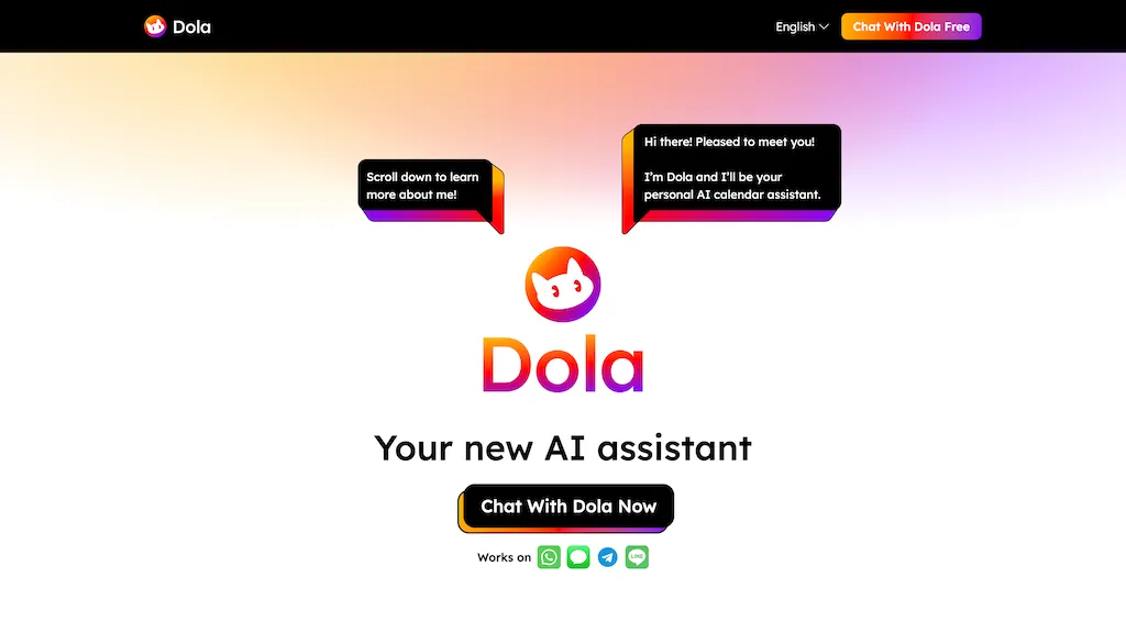 Dola AI website