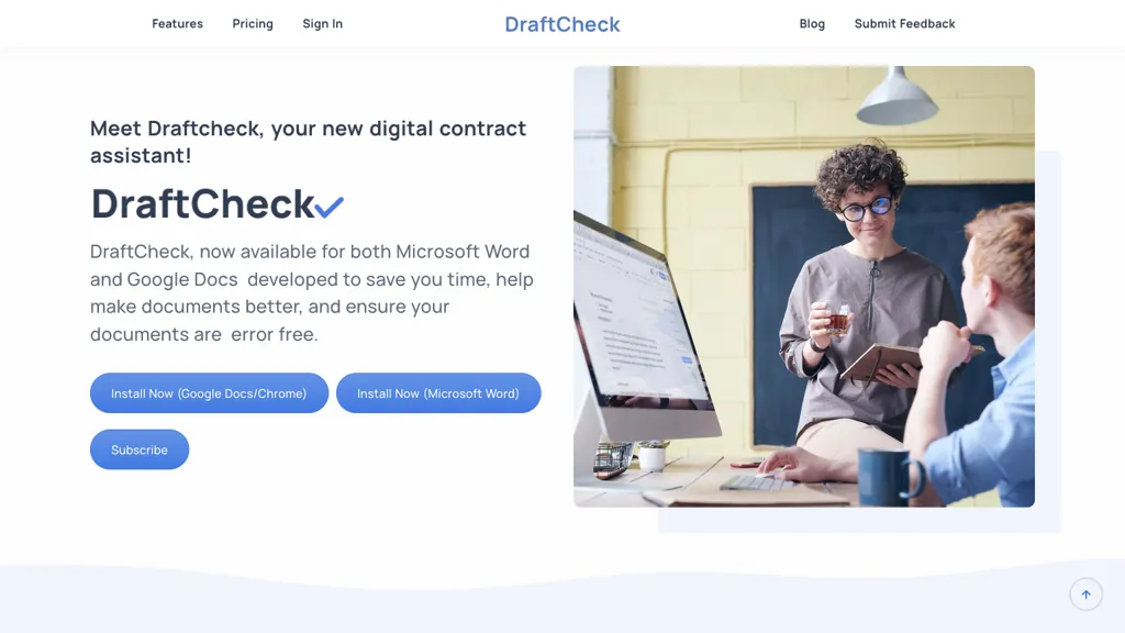 DraftCheck website