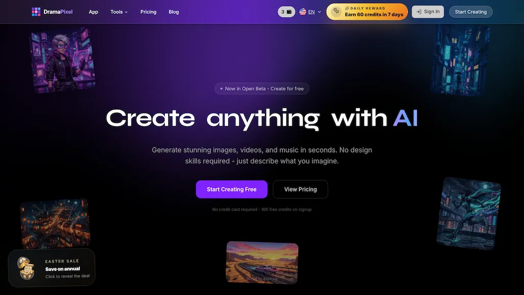 DramaPixel AI tool screenshot