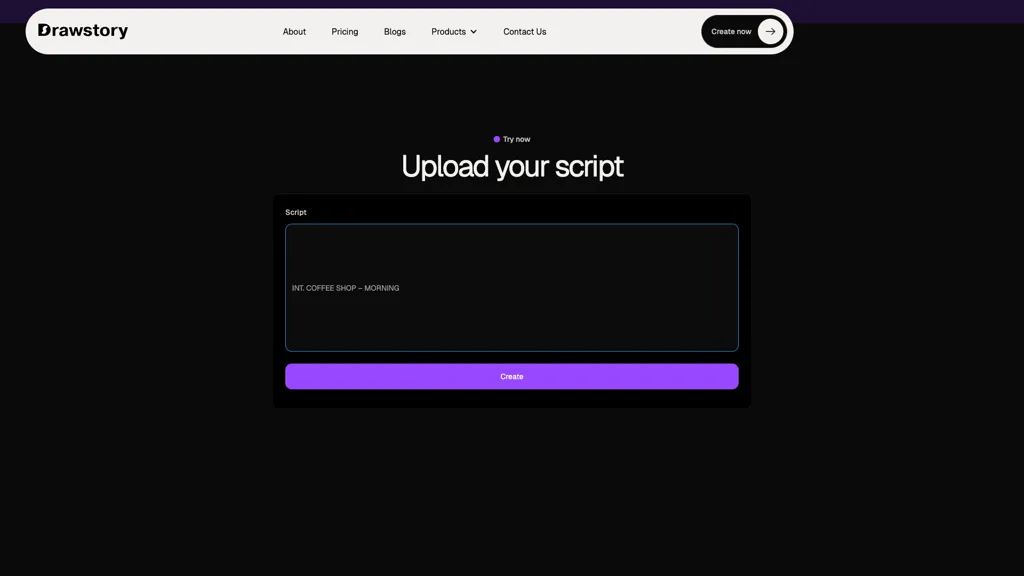 Drawstory AI tool screenshot