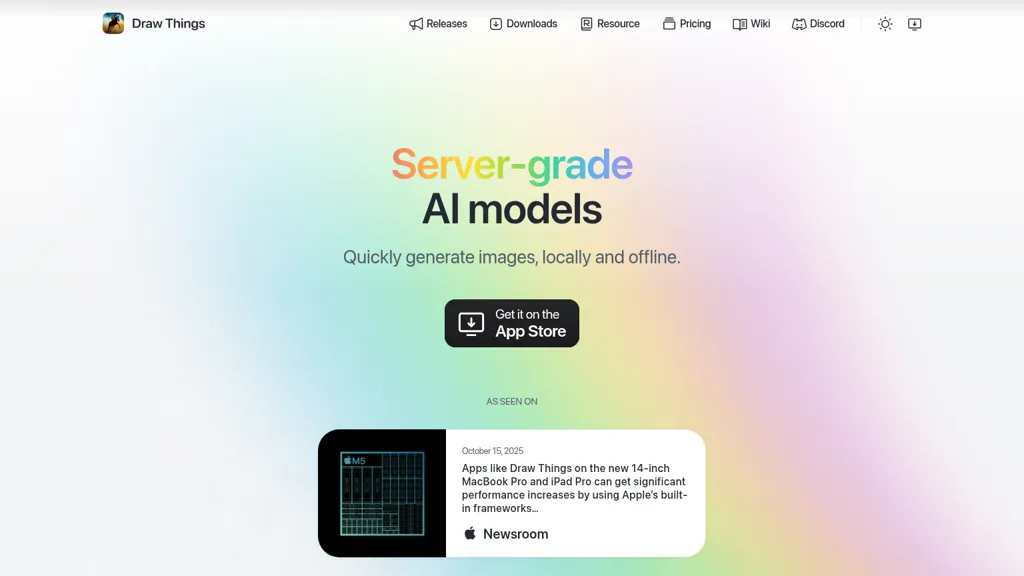DrawThings AI AI tool screenshot