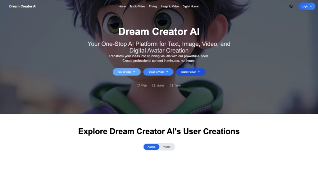 DreamCreator AI AI tool screenshot