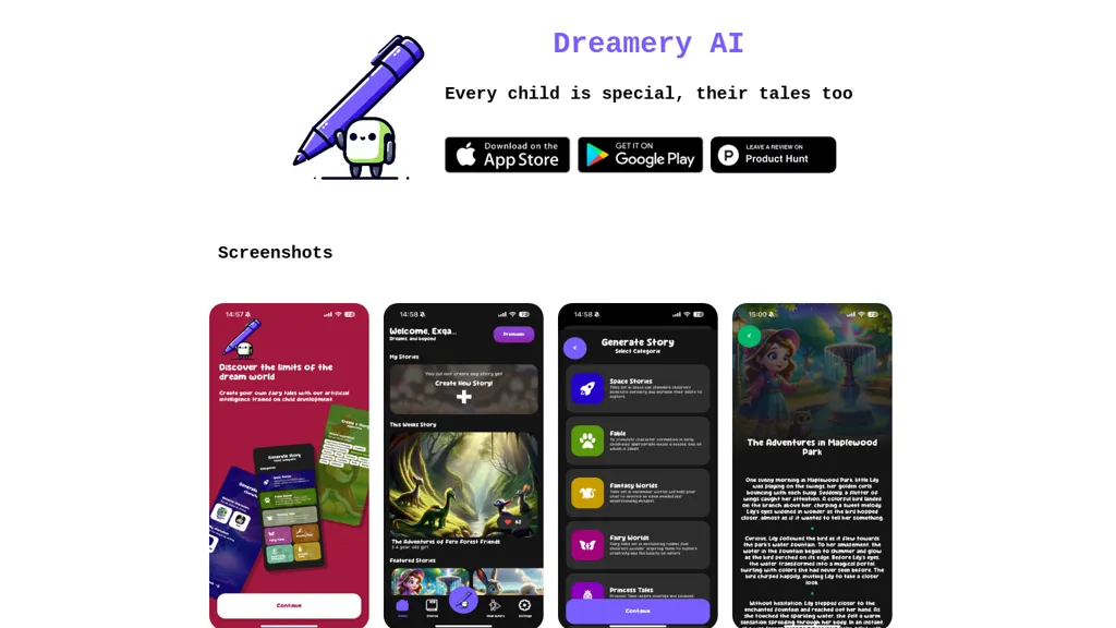 Dreamery AI website