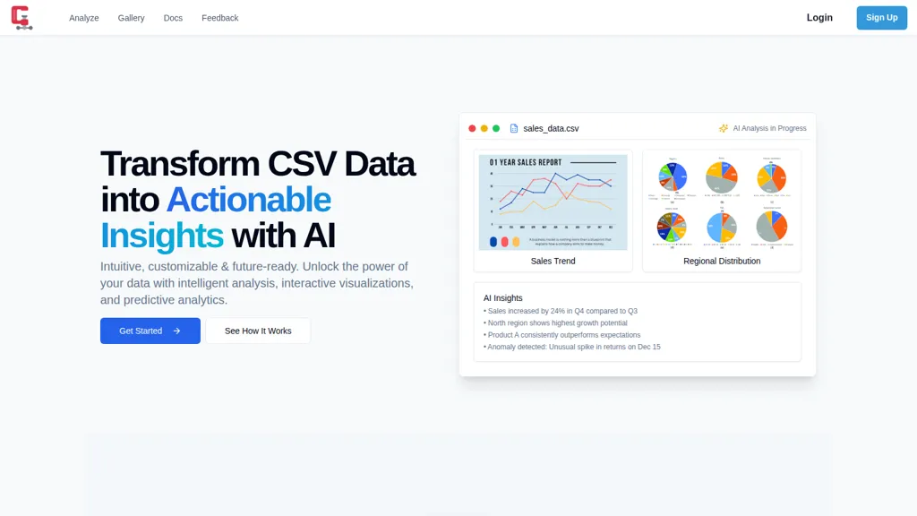 DropCSV AI tool screenshot