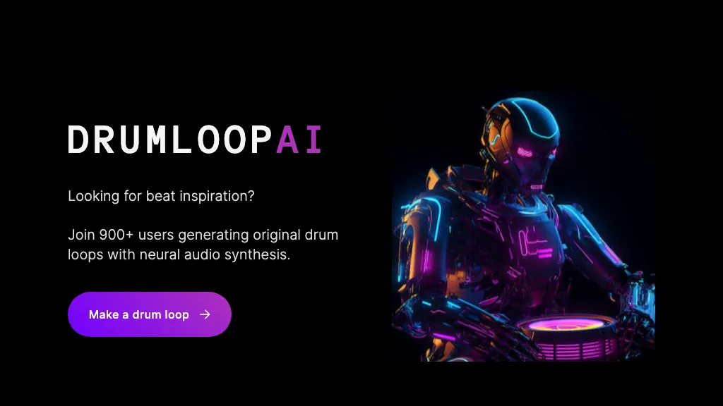 Drumloop AI website