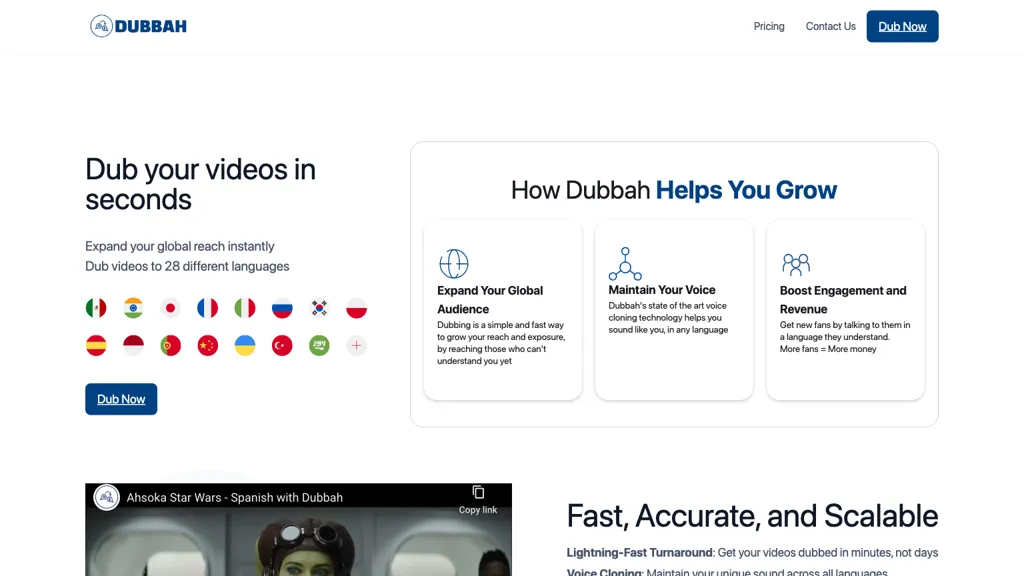 Dubbah.co website