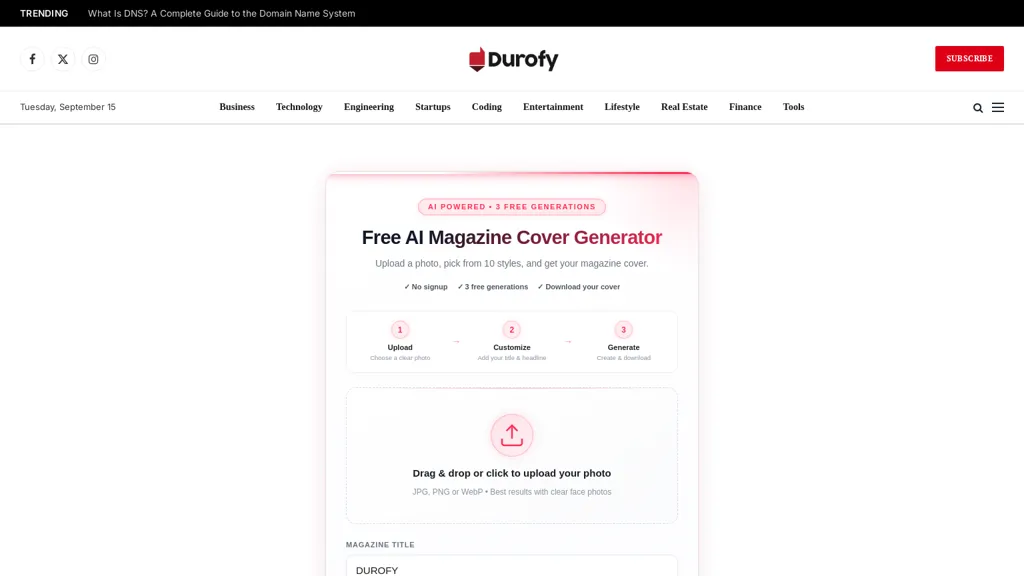 Durofy screenshot