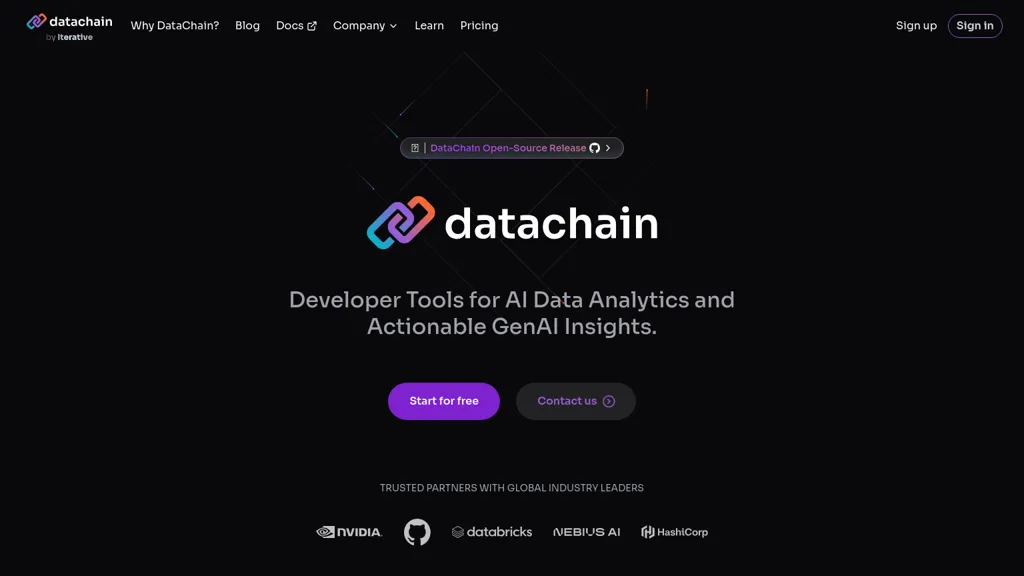 Datachain website