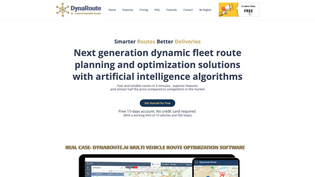 DynaRoute AI tool screenshot