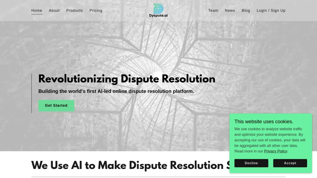 Dyspute.ai AI tool screenshot