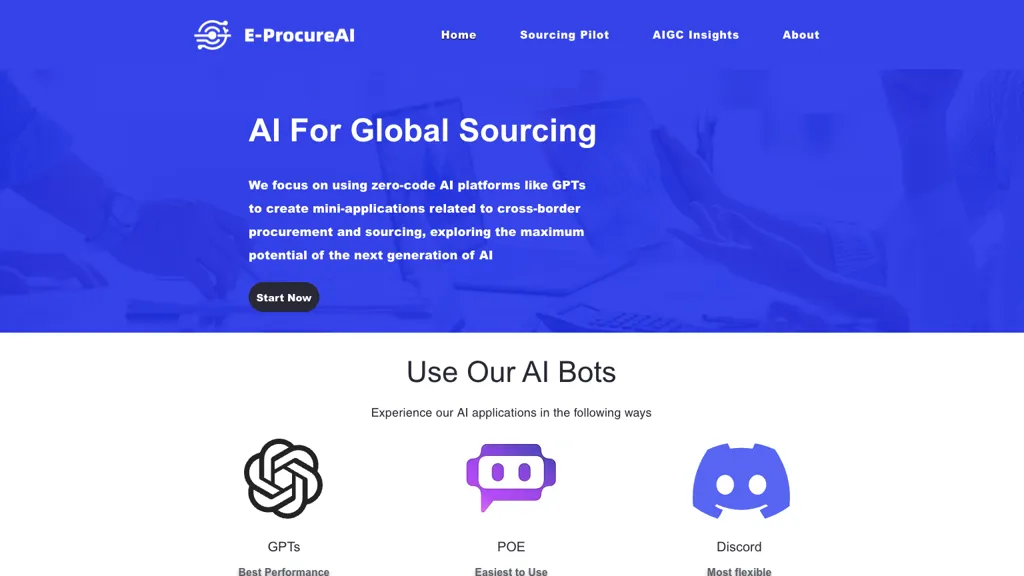 E-Procure AI website