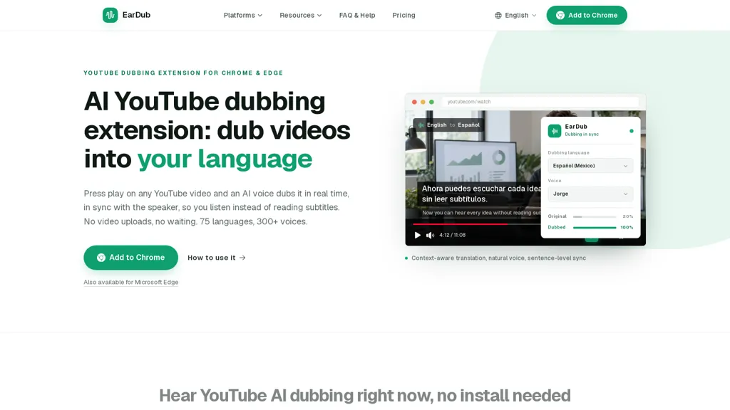 EarDub screenshot