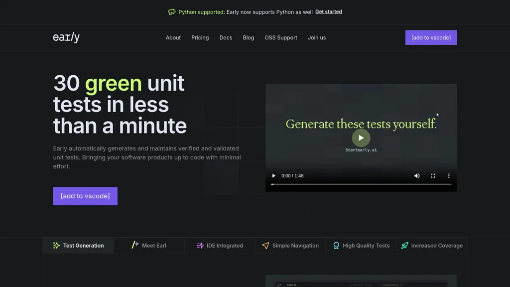 EarlyAI website