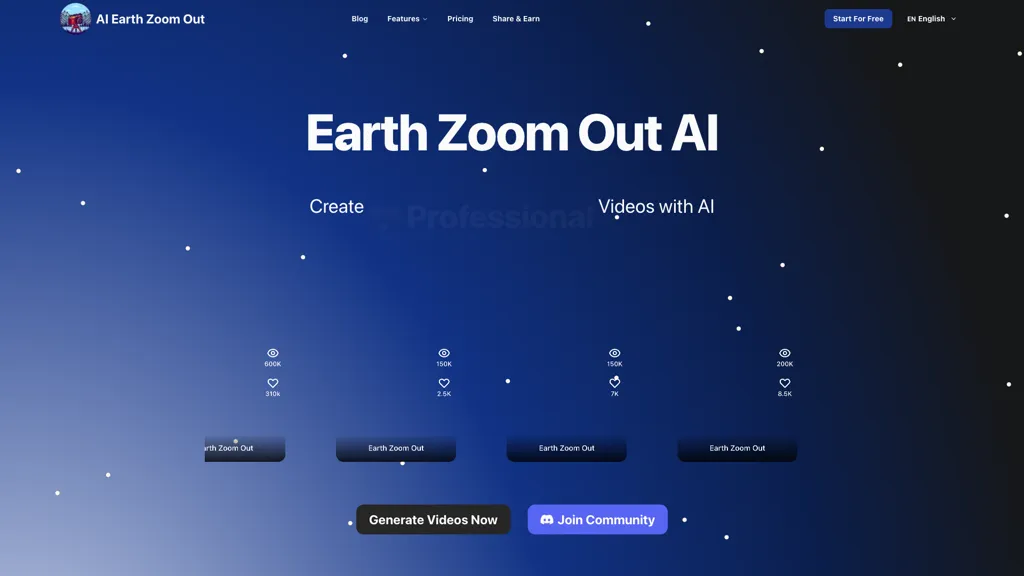 Earth Zoom Out AI AI tool screenshot