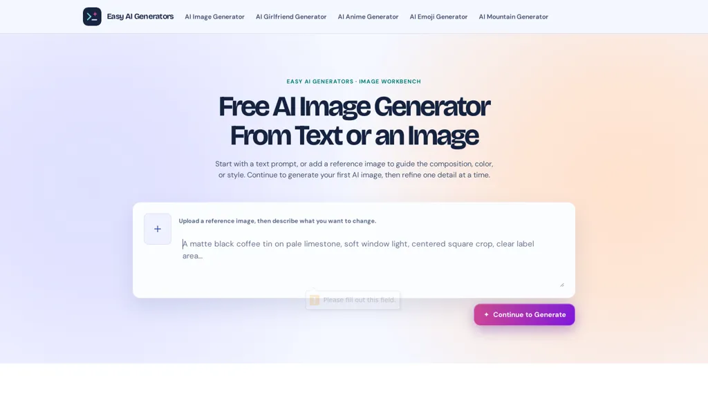 Easy AI Generators screenshot