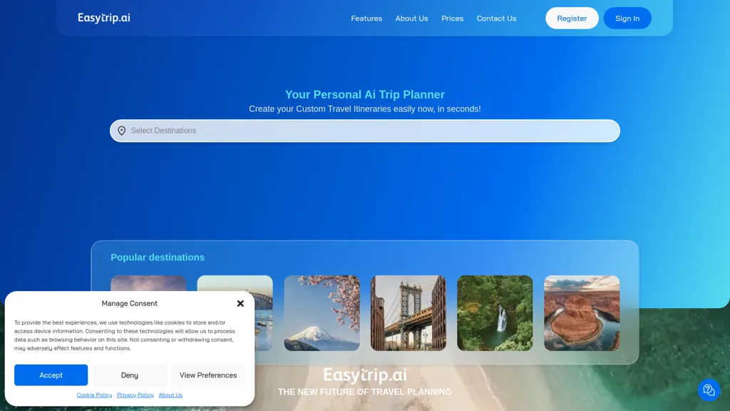 EasyTrip AI website