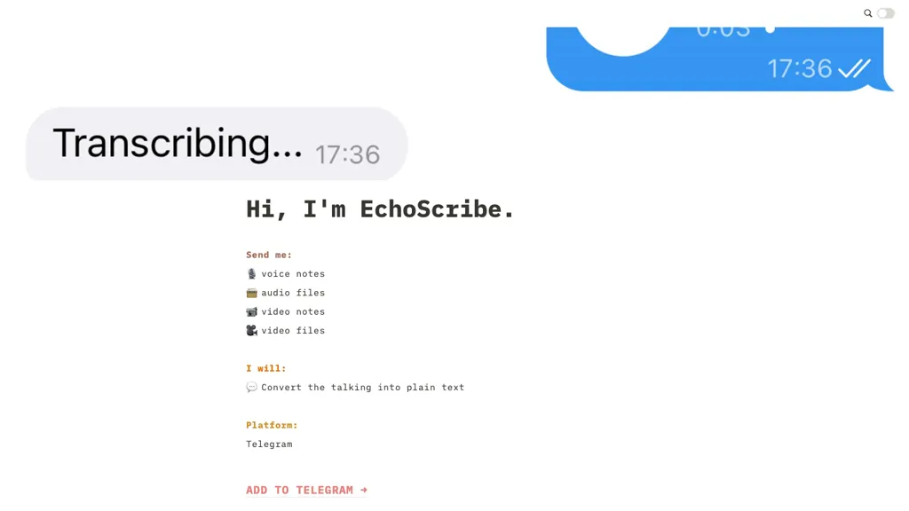EchoScribe website