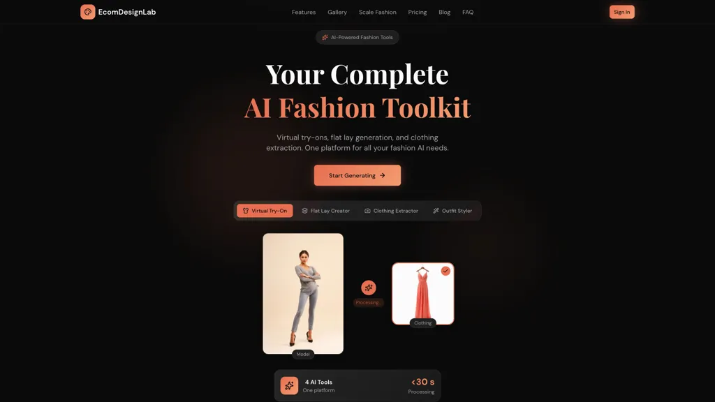 Ecomdesignlab.ai AI tool screenshot