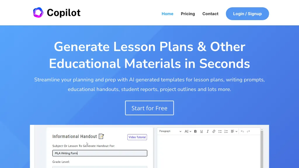 Education CoPilot website