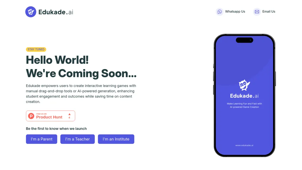Edukade website