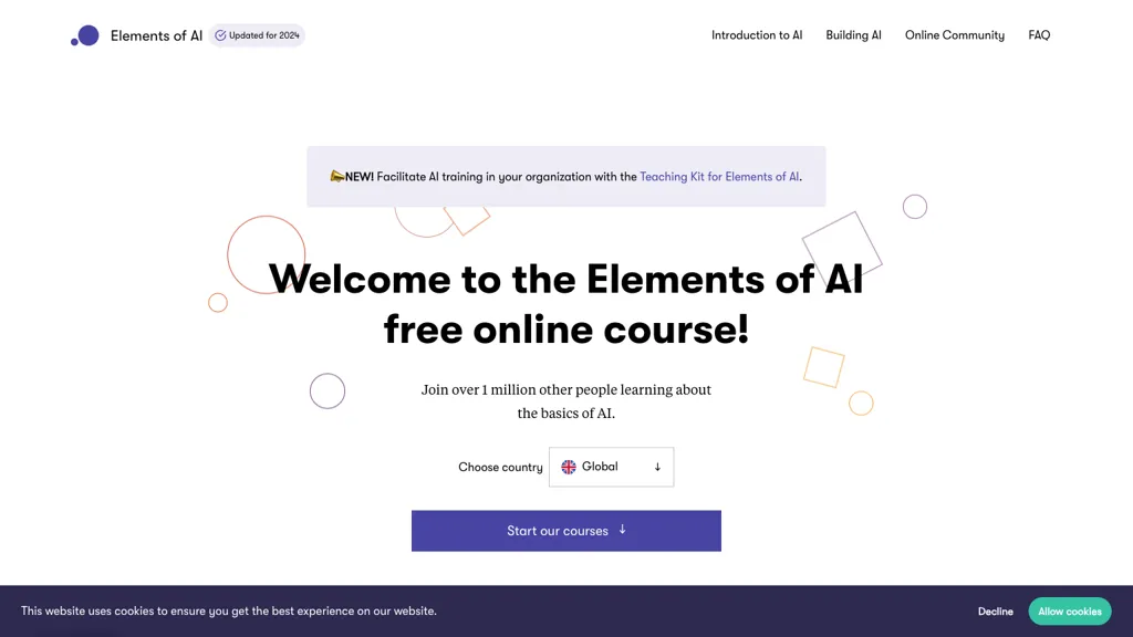 Elementsofai.de website