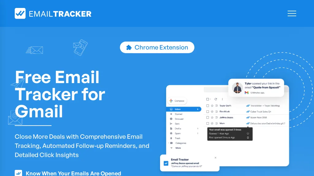 Email Tracker website