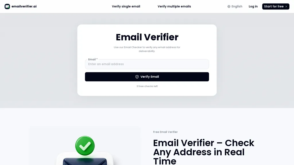 Emailverifier.ai AI tool screenshot