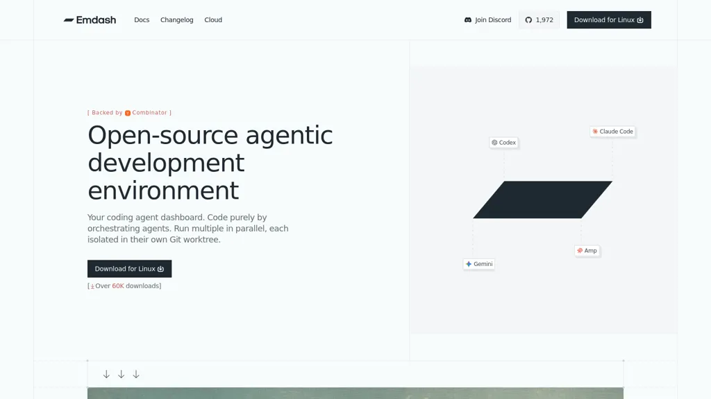 Emdash.sh AI tool screenshot